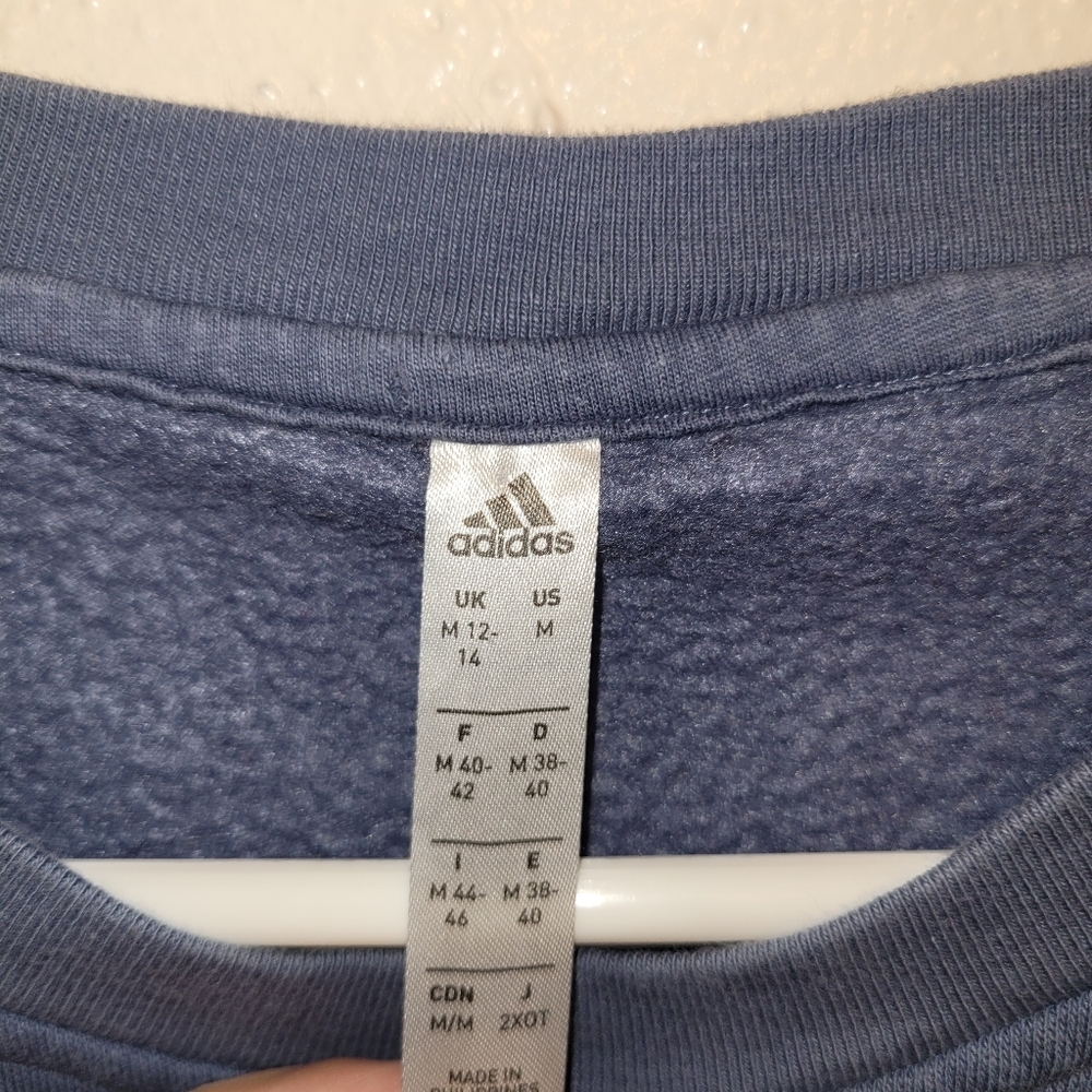 Adidas Blue Sweatshirt Crewneck Womans Size Medium - Picture 4 of 5